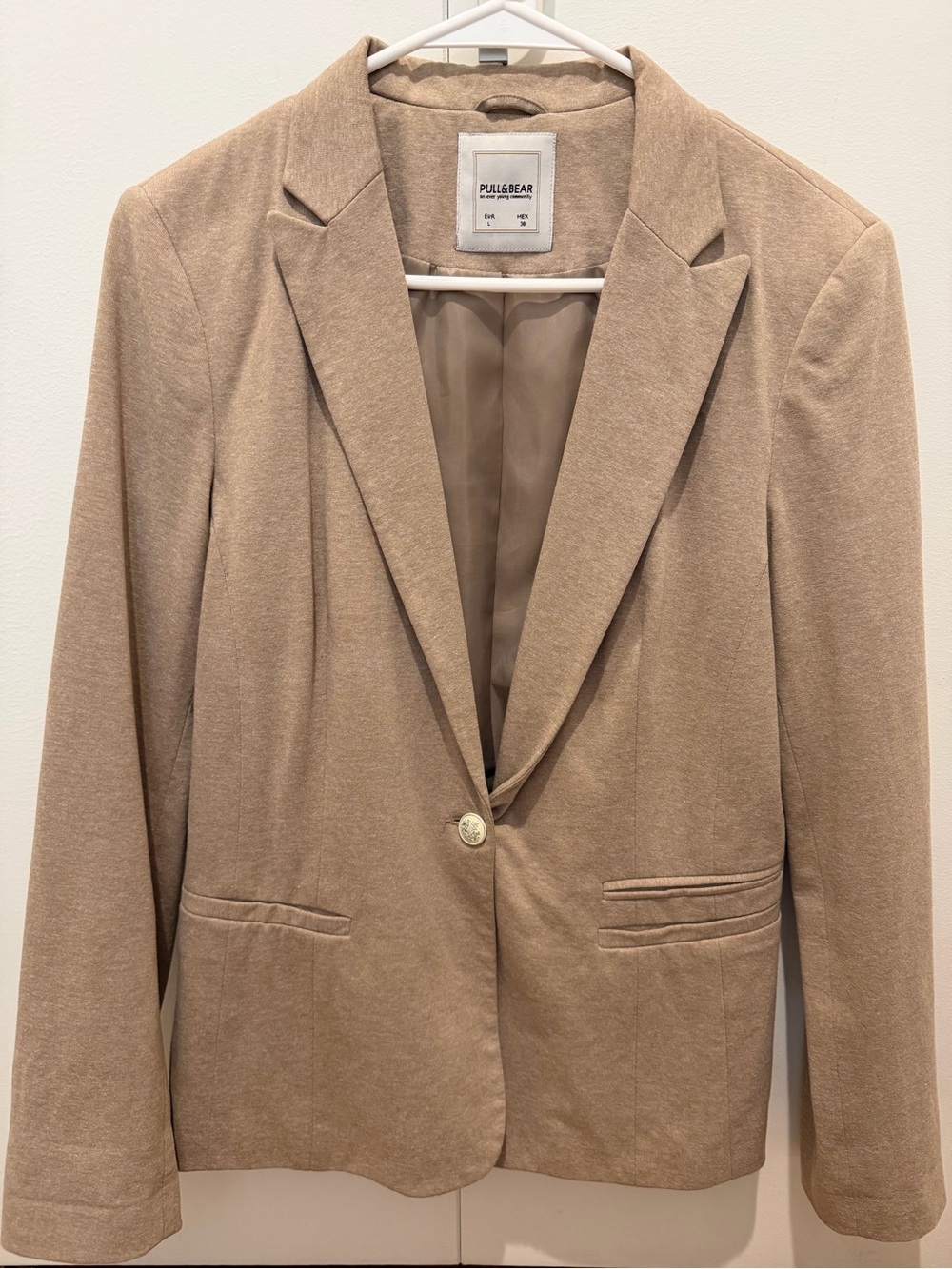 Pull&Bear Beige Jacket casual women’s size L